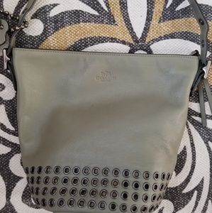 Coach Olive Green Duffle Bucket Bag Purse